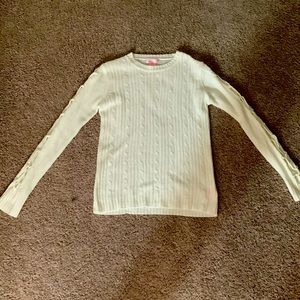 selling a pink angel sweater,colour is just white and the size is US (16) XL.